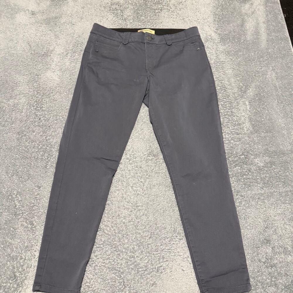 Democracy Pants Womens 12 (34x27.5) Gray Ankle Skinny stretch